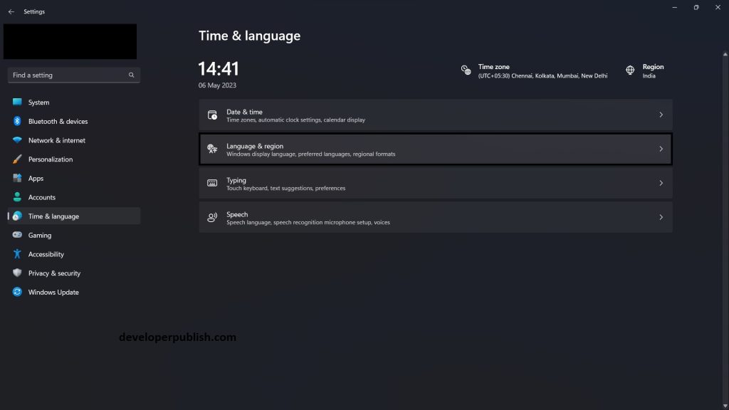 How to change language in windows 11?