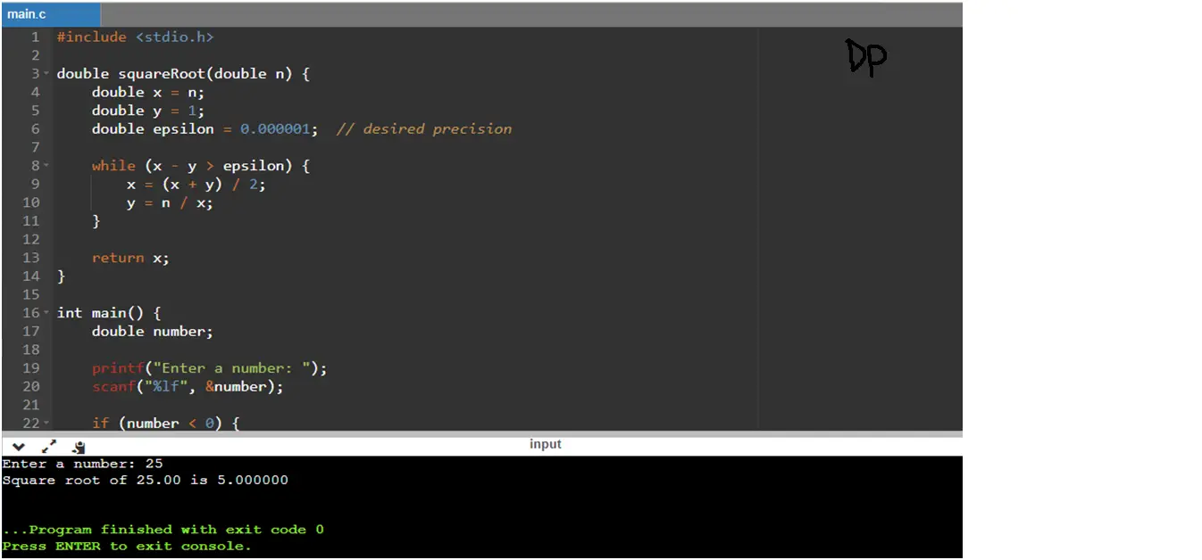 c-program-to-find-square-root-of-a-number